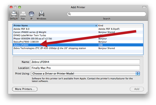 zp505 driver for mac